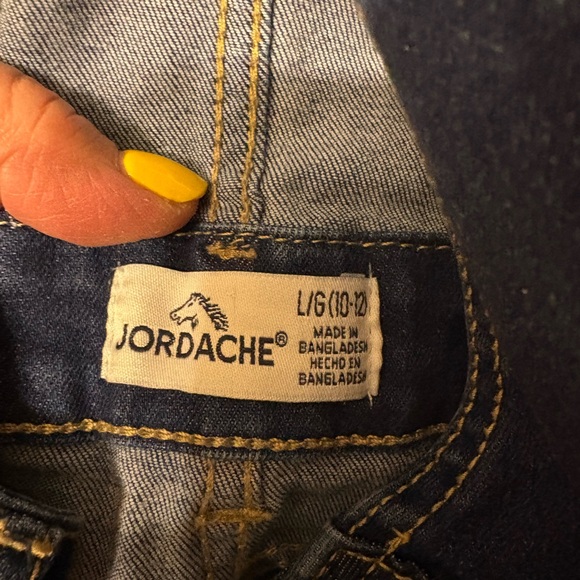 Jordache girls bib overalls shorts size Lg 10/12 - Picture 6 of 8